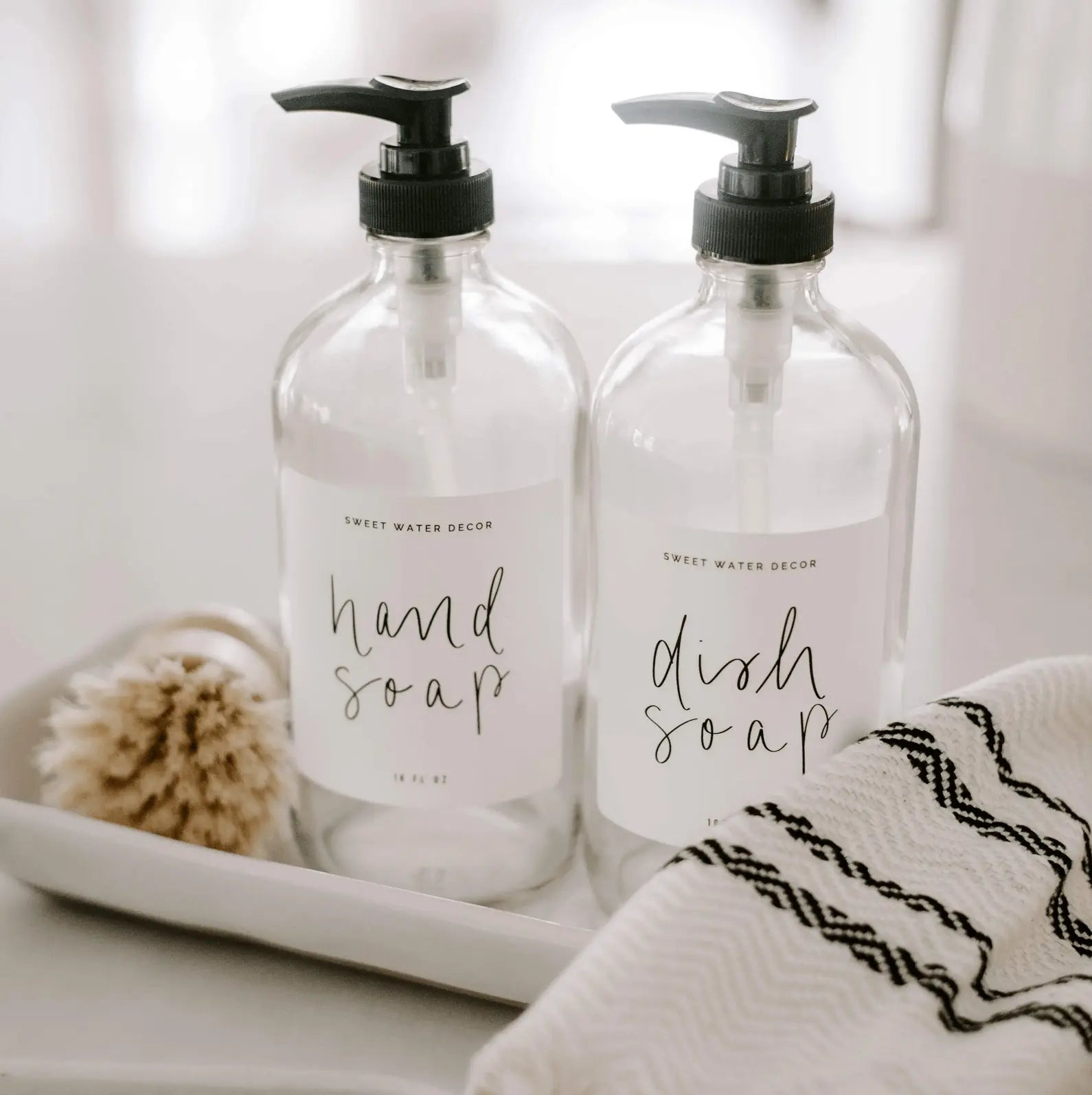 Soap & Lotion Dispensers Clear 16oz Glass Dish Soap Dispenser - Pop of Modern