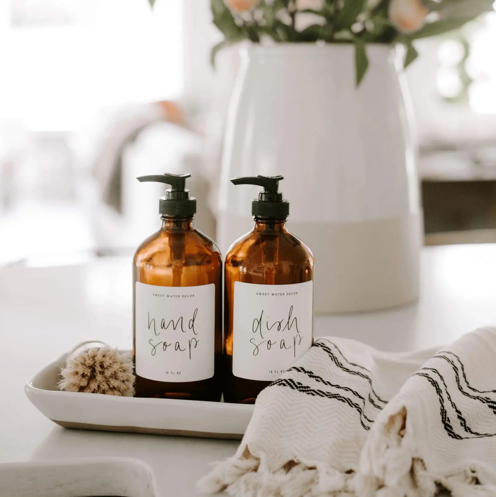 Soap & Lotion Dispensers 16oz Glass Dish Soap Dispenser - Pop of Modern