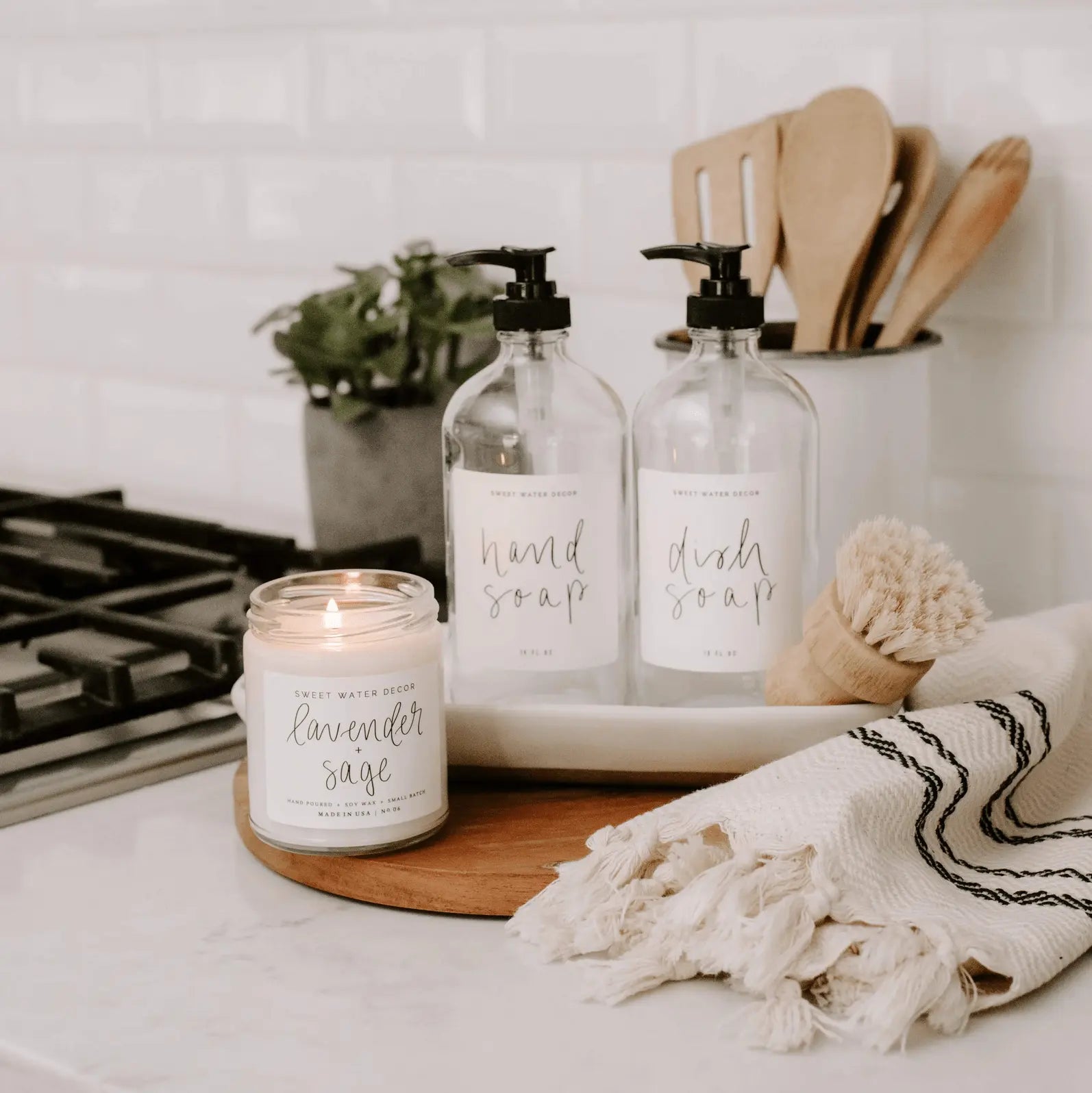 Soap & Lotion Dispensers 16oz Glass Dish Soap Dispenser - Pop of Modern