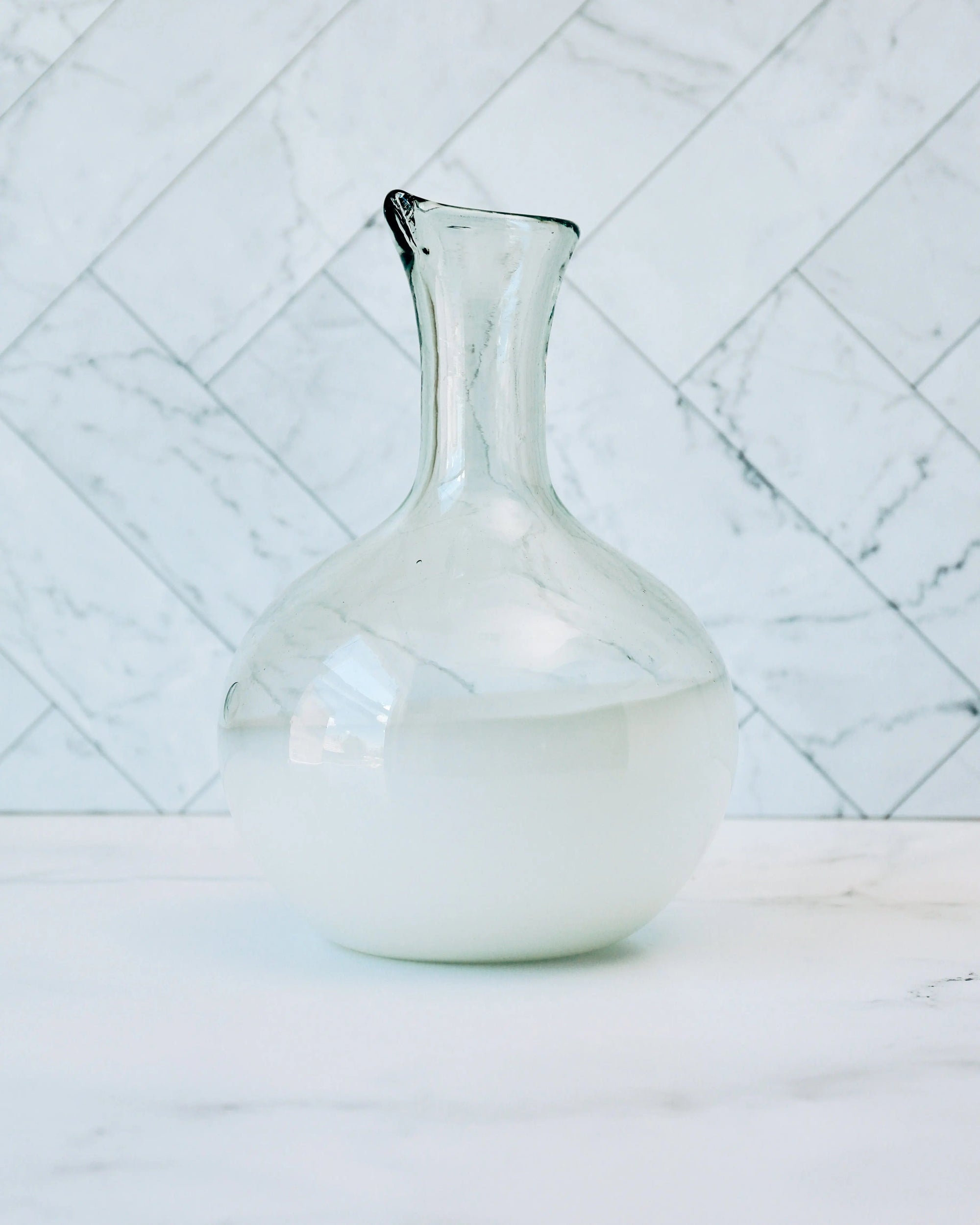 Serving Pitchers & Carafes Handblown Glass Carafe - Pop of Modern