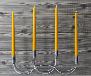 Handcrafted 10" Beeswax Taper Candle - Pop of Modern