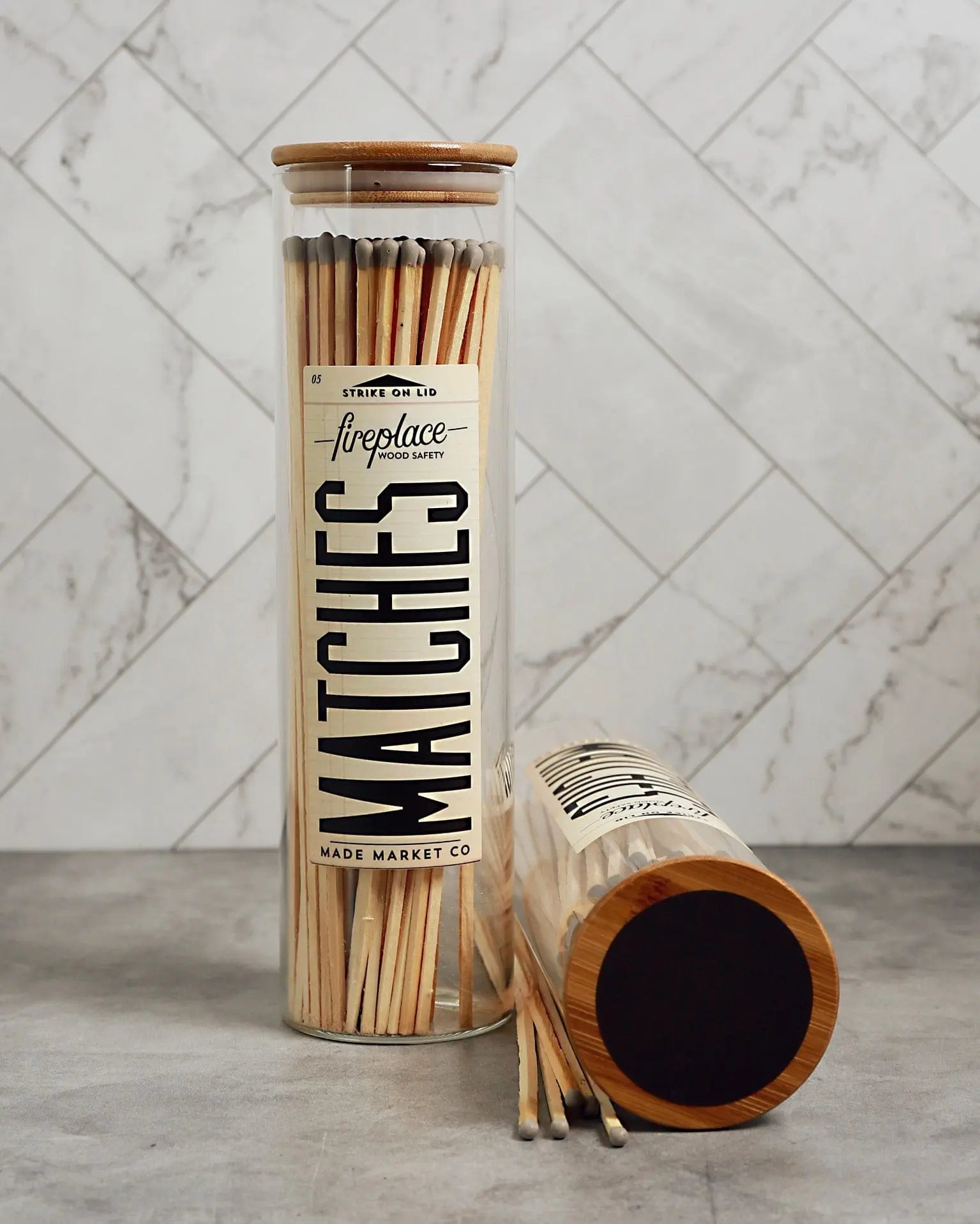 Large Apothecary Fireplace Matches - Pop Of Modern