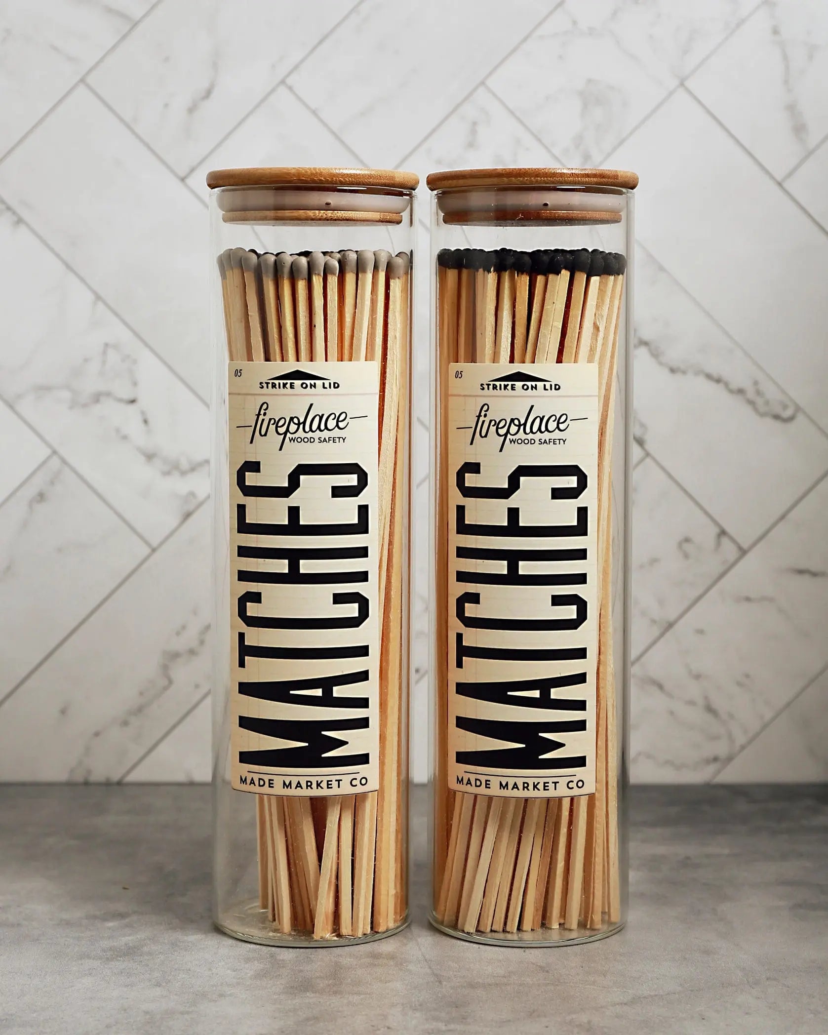Large Apothecary Fireplace Matches - Pop Of Modern