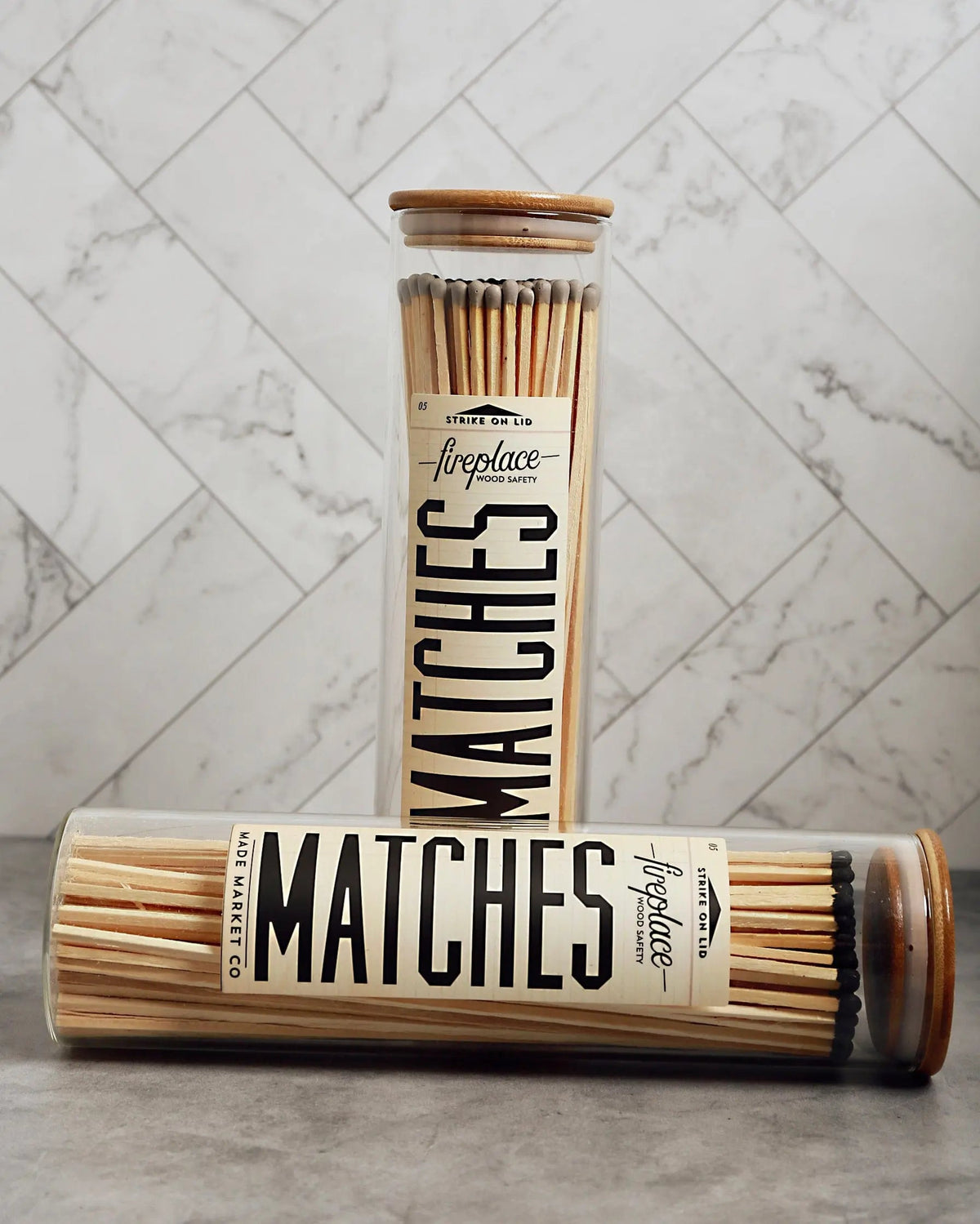 Large Apothecary Fireplace Matches - Pop Of Modern