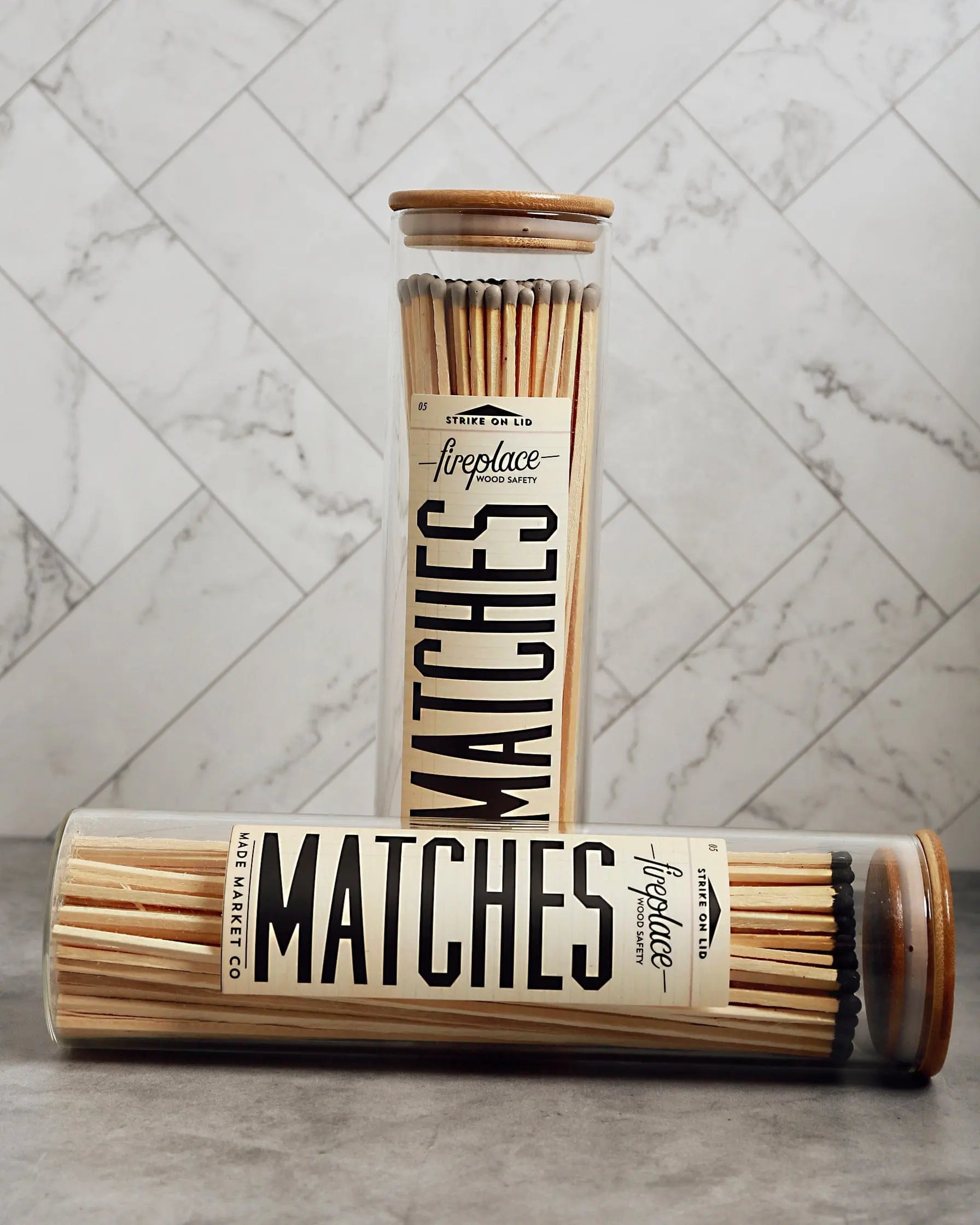 Large Apothecary Fireplace Matches - Pop Of Modern
