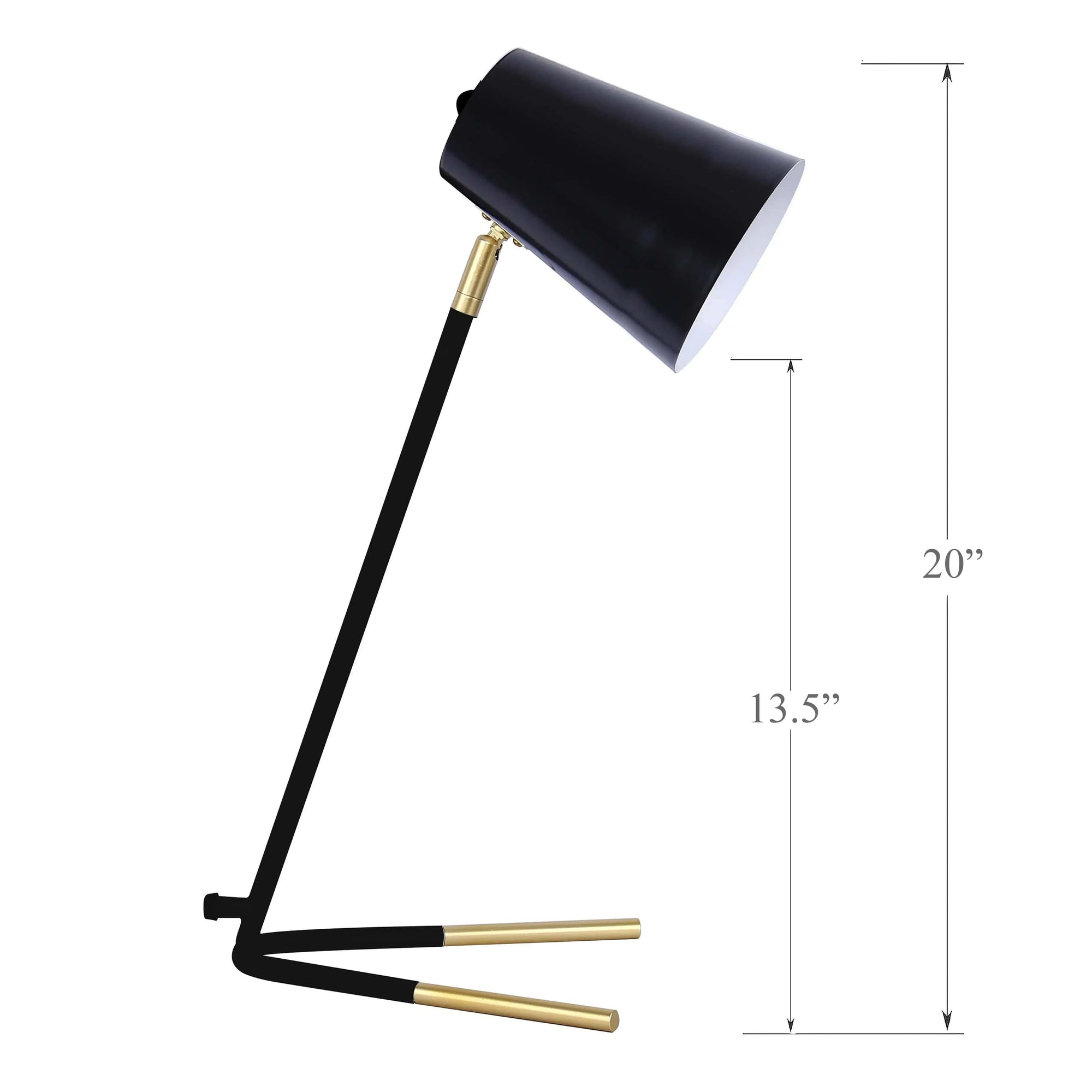 Grandview Gallery Desk Lamp Matte Desk Lamp with Gold Accents (2) — Black
