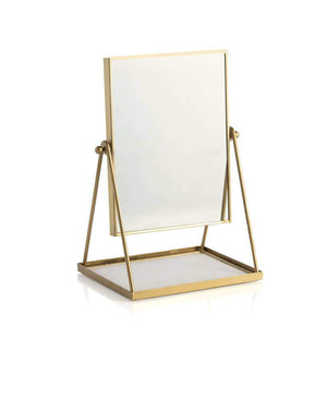 Shiraleah Mirror Wallace Table Mirror With Display Tray - Gold
