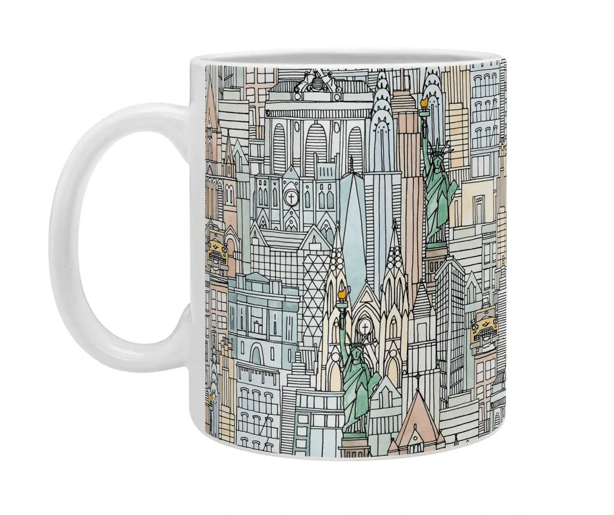 Coffee Mugs New York Watercolor Coffee Mug - Pop of Modern