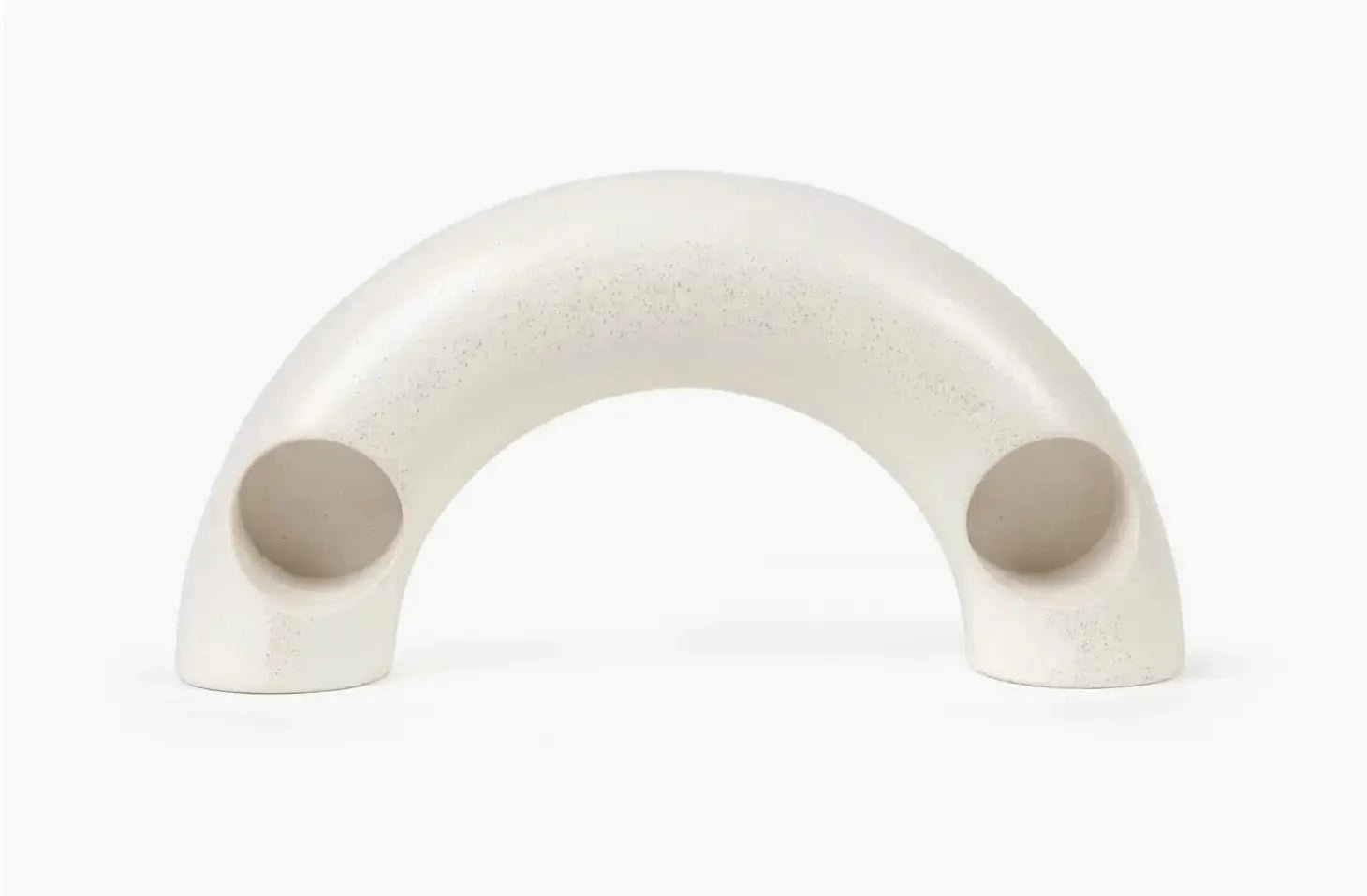  Nordic Style C Shaped Concrete Candle Holder- IVORY - | Pop of Modern