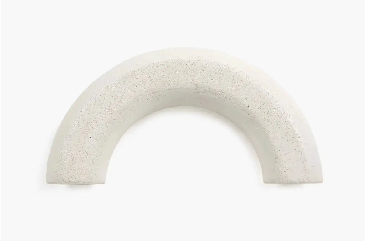  Nordic Style C Shaped Concrete Candle Holder- IVORY - | Pop of Modern