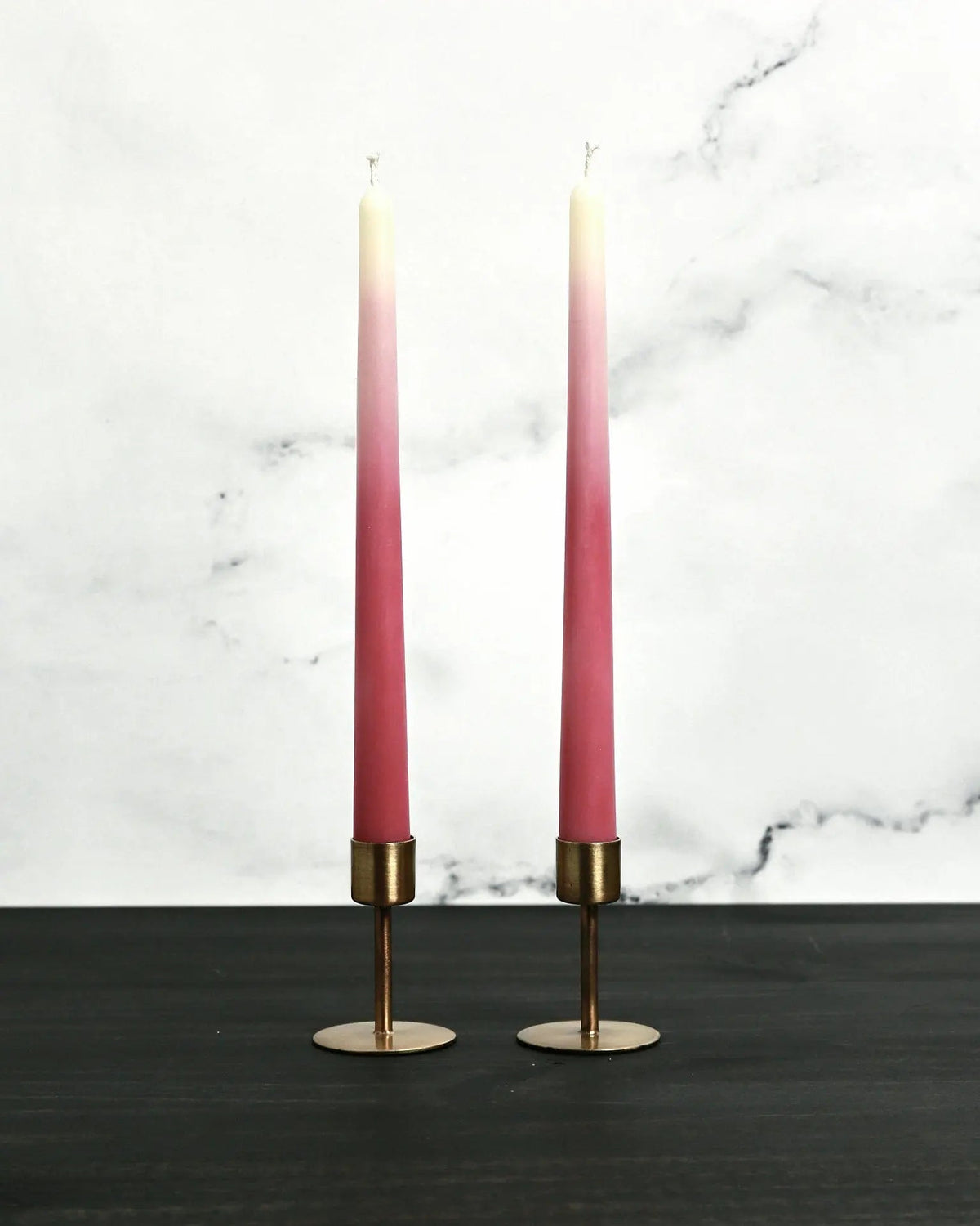 Candle Handcrafted Ombré  10&quot; Beeswax Taper Candle - Pop of Modern