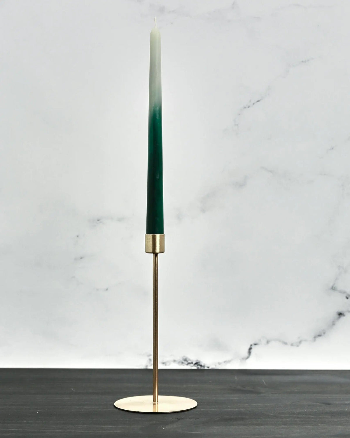 Candle Dark Green Ombré Handcrafted Ombré  10&quot; Beeswax Taper Candle - Pop of Modern