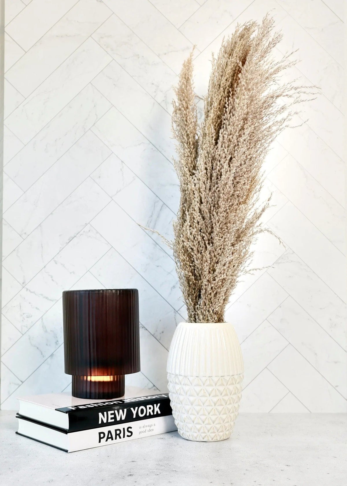 Desk Lamp Pedra Black Glass LED Lantern - Pop of Moden