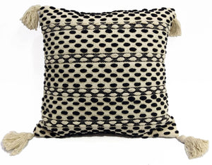Vibhsa Pillow Beige-Black Throw Pillow With Insert
