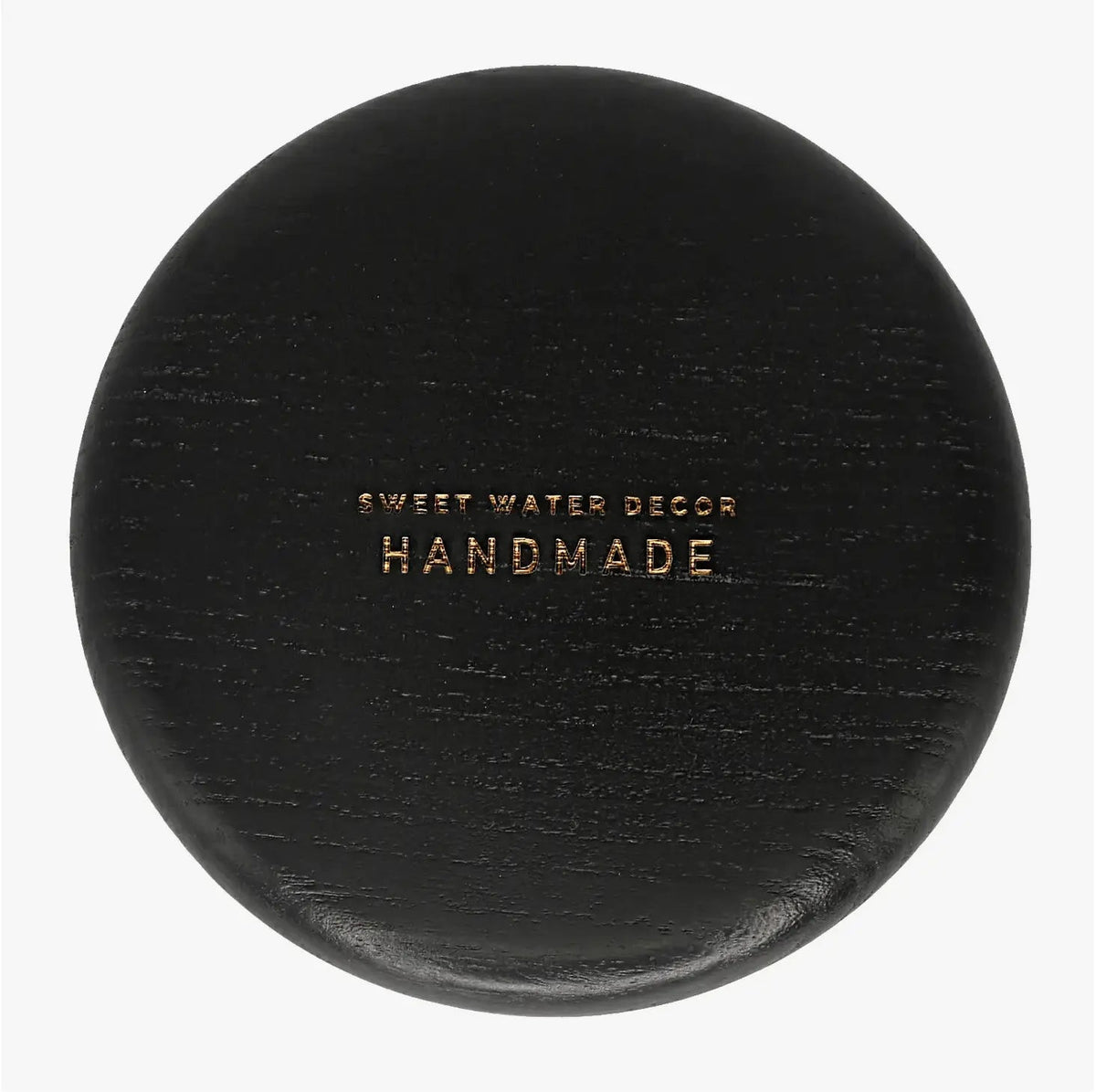 Wood tray Round Black Wood Tray 7&quot; x 7&quot; - Pop of Modern