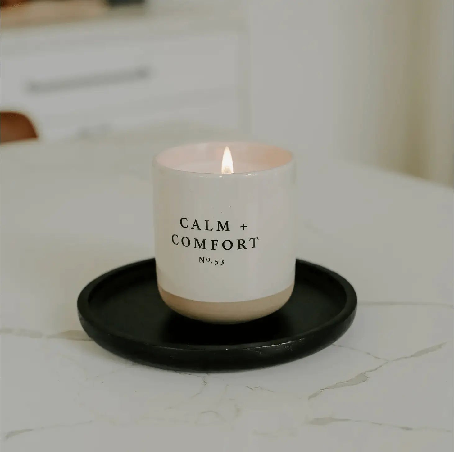 Wood tray Round Black Wood Tray 7" x 7" - Pop of Modern