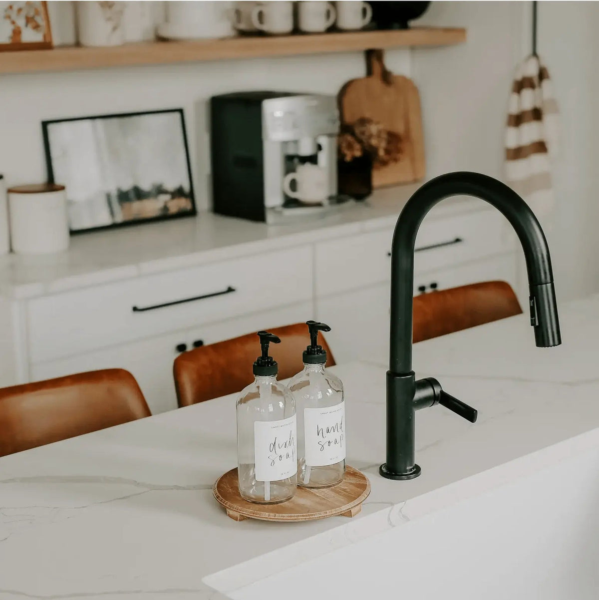 Wood Pedestal Stand - Black or Natural - Pop Of Modern