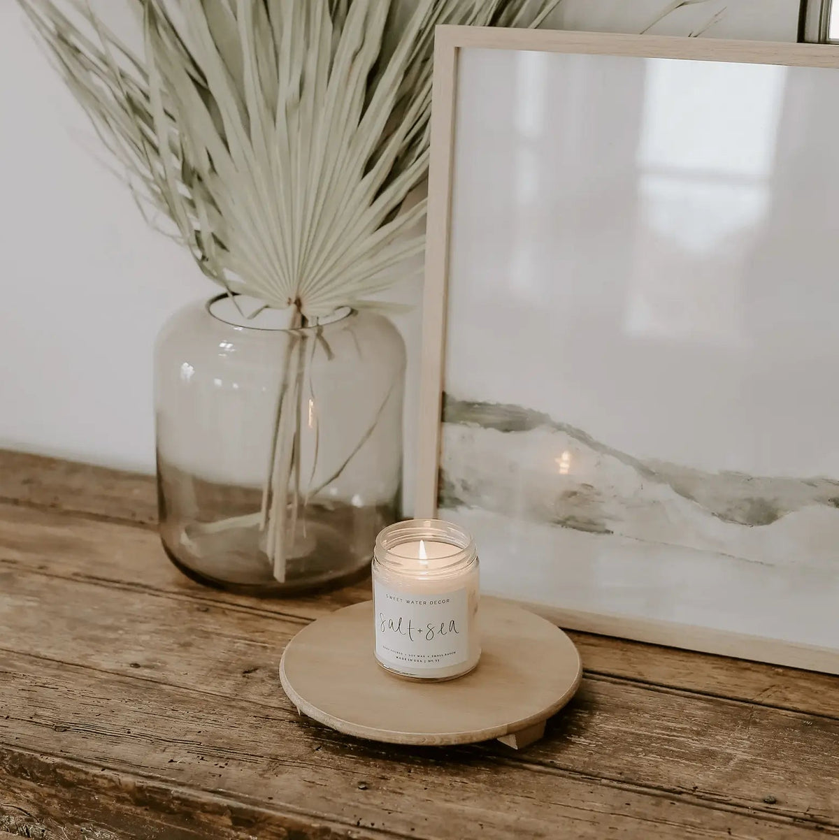 Wood Pedestal Stand - Black or Natural - Pop Of Modern