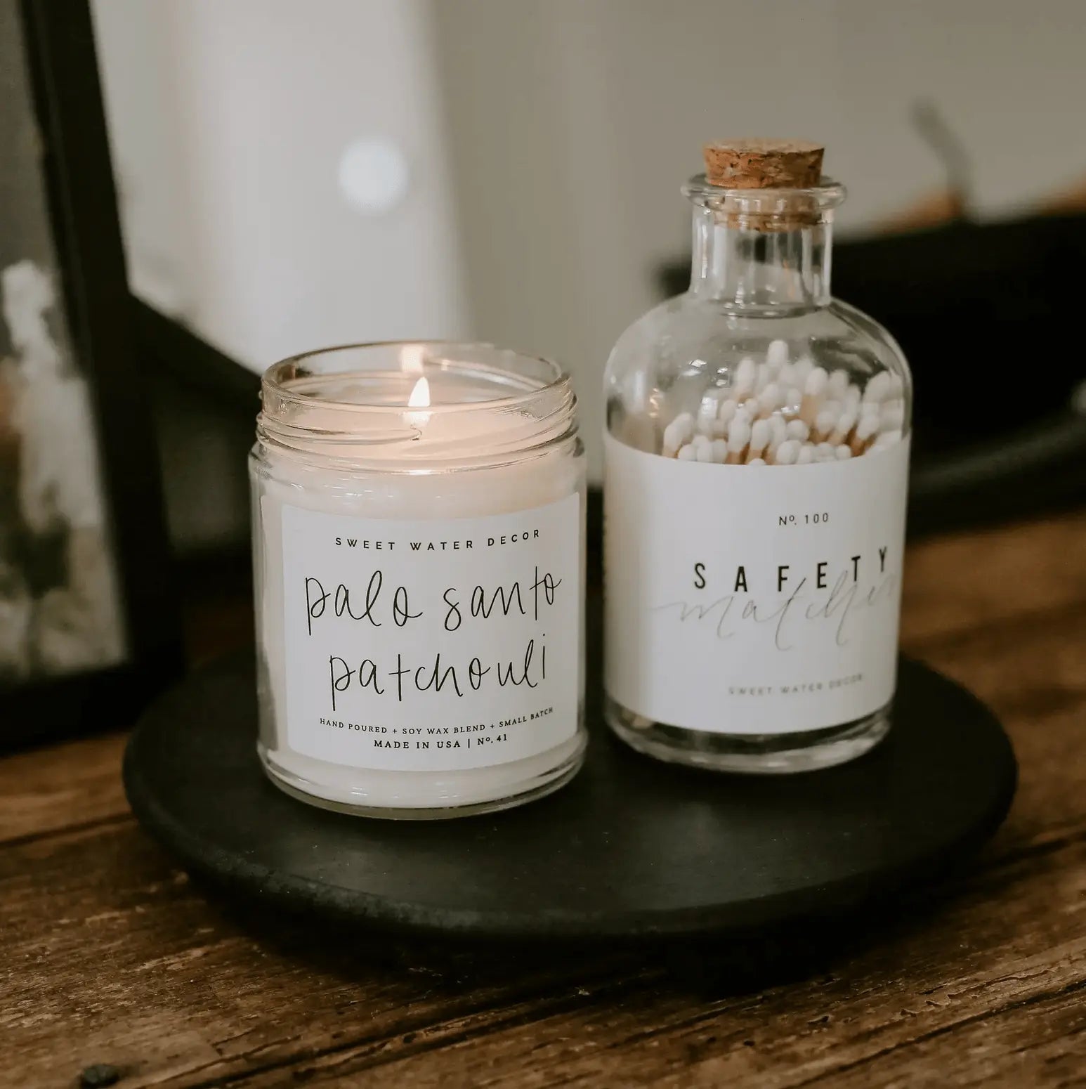 Wood Pedestal Stand - Black or Natural - Pop Of Modern