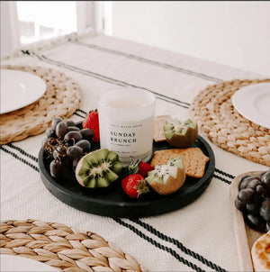 Sunday Brunch Soy Candle | White Jar Candle + Wood Lid - Pop of Modern