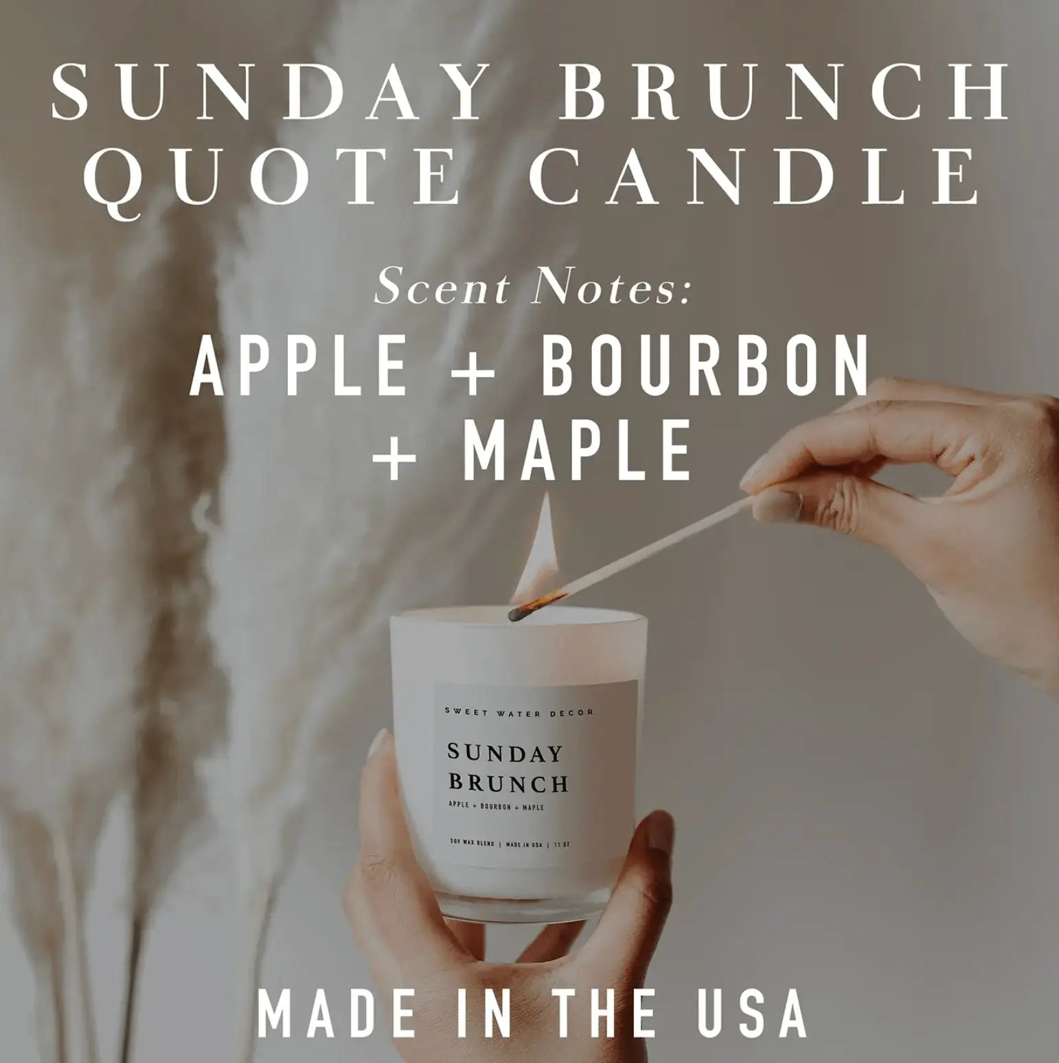 Sunday Brunch Soy Candle | White Jar Candle + Wood Lid - Pop of Modern