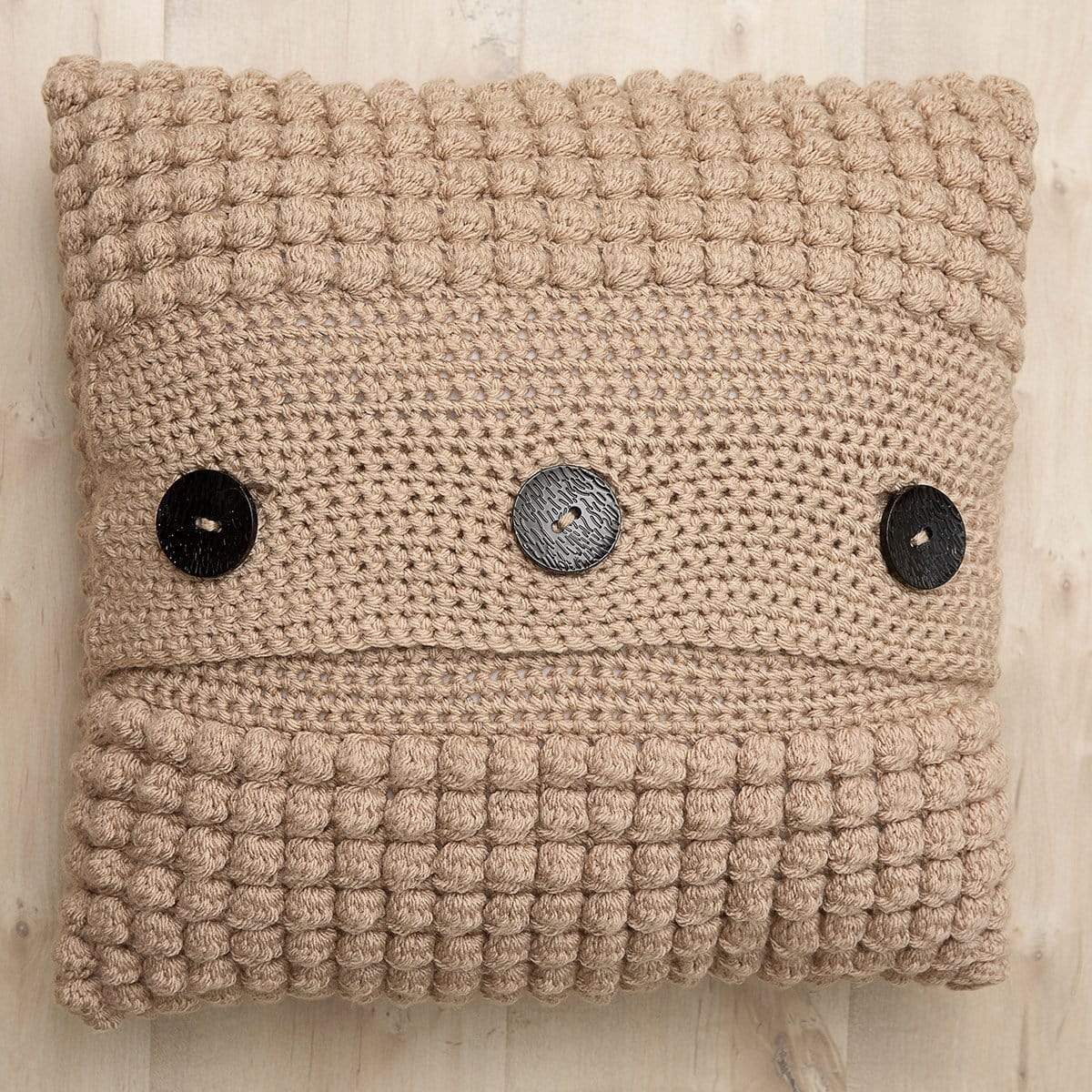 Luxe by linda Pillow Buttons &amp; Poof Throw Pillow