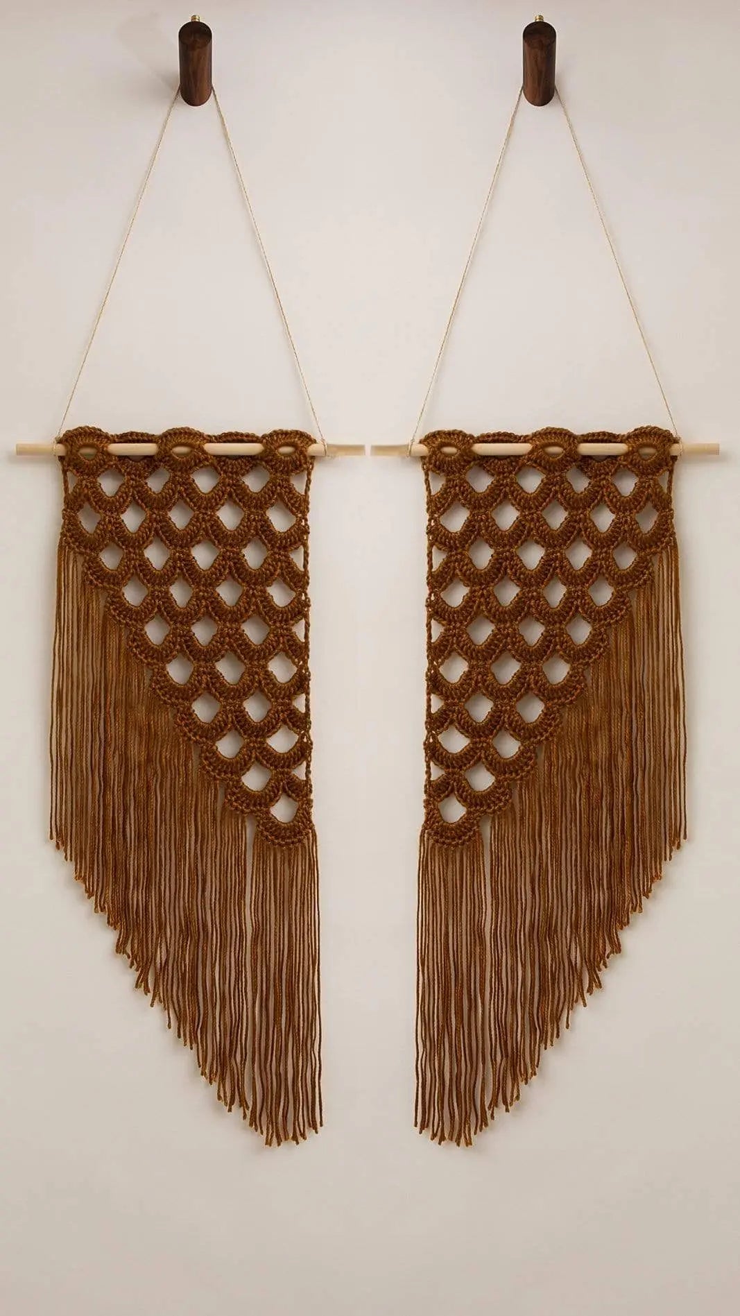Luxe by linda wall hangings Golden tan Luxe Wall Hangings - Looped & Fringed