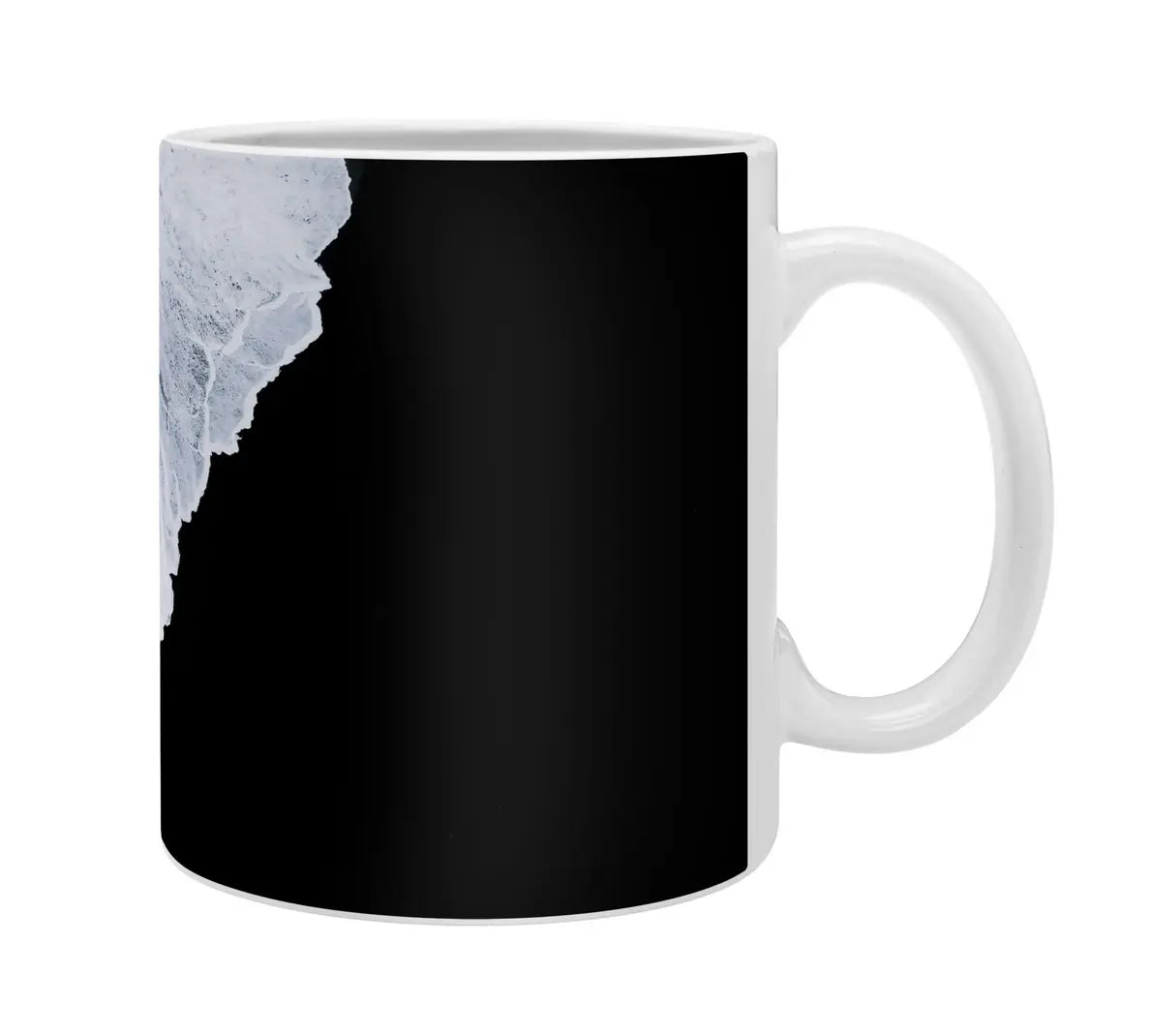 Coffee Mugs Waves Crashing on a Black Sand Beach - Pop of modern