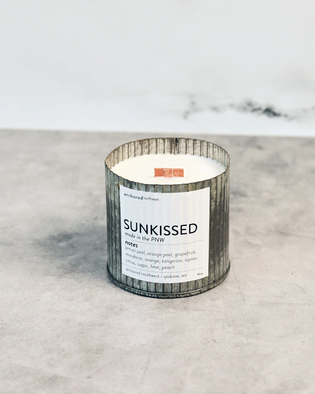 Candles Sunkissed Wood Wick Scented Soy Candle - Pop of Modern